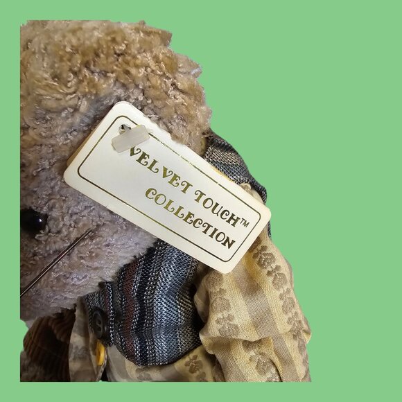 Jerry Elsner Velvet Touch Collection Teddy Bear Plush #1244 Daniel 8" Sitting - Picture 9 of 11
